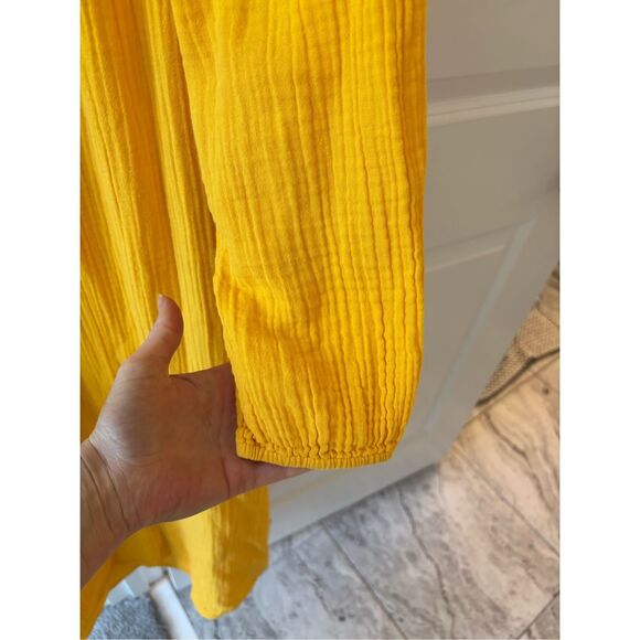 Xirena long sleeve cotton gauze midi dress, $325 Sm - Picture 3 of 8